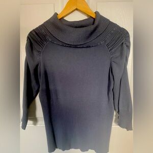 Grey Color Cowl Neck Sweater